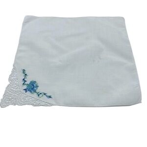 Vintage Handkerchief Embroided Floral